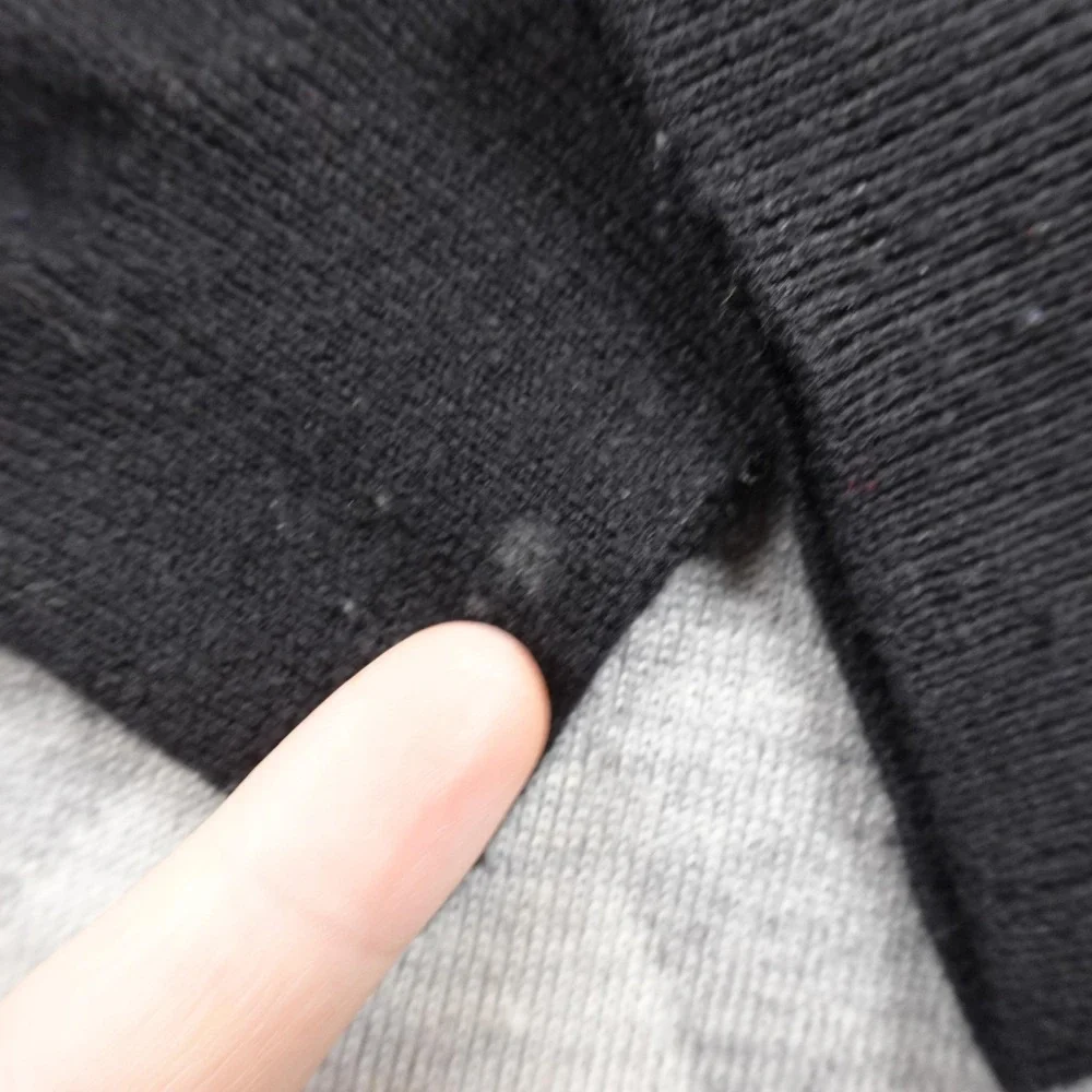 Banana Republic Sweater Mens 2XL Black Gray Merino Wool Argyle V‎ Neck Pullover